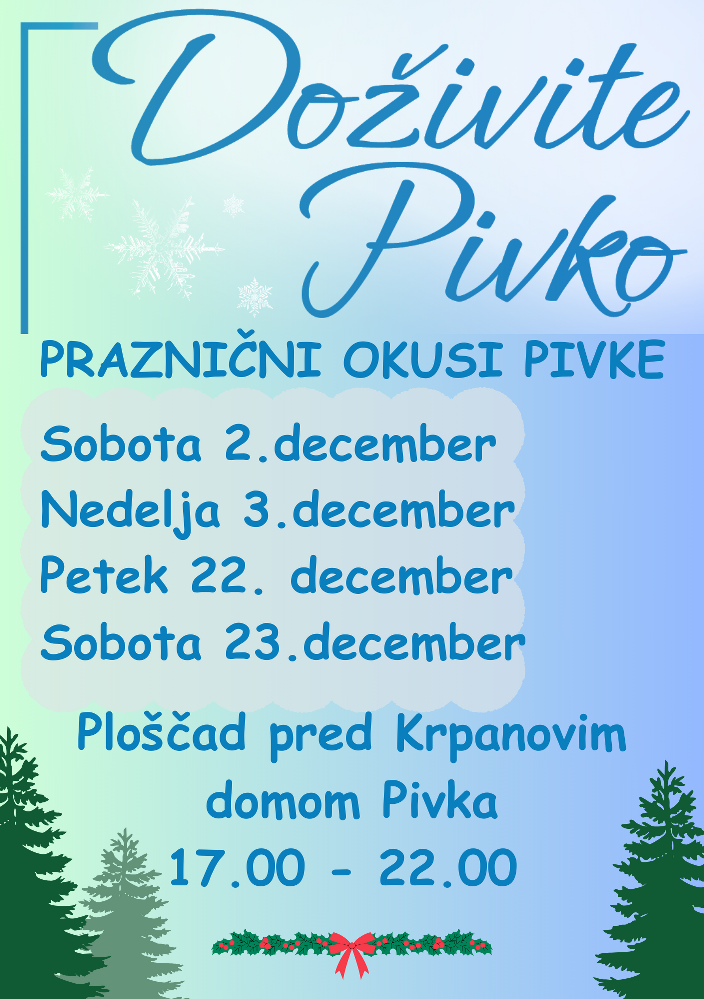 doživite Pivko Praznični okusi Pivke